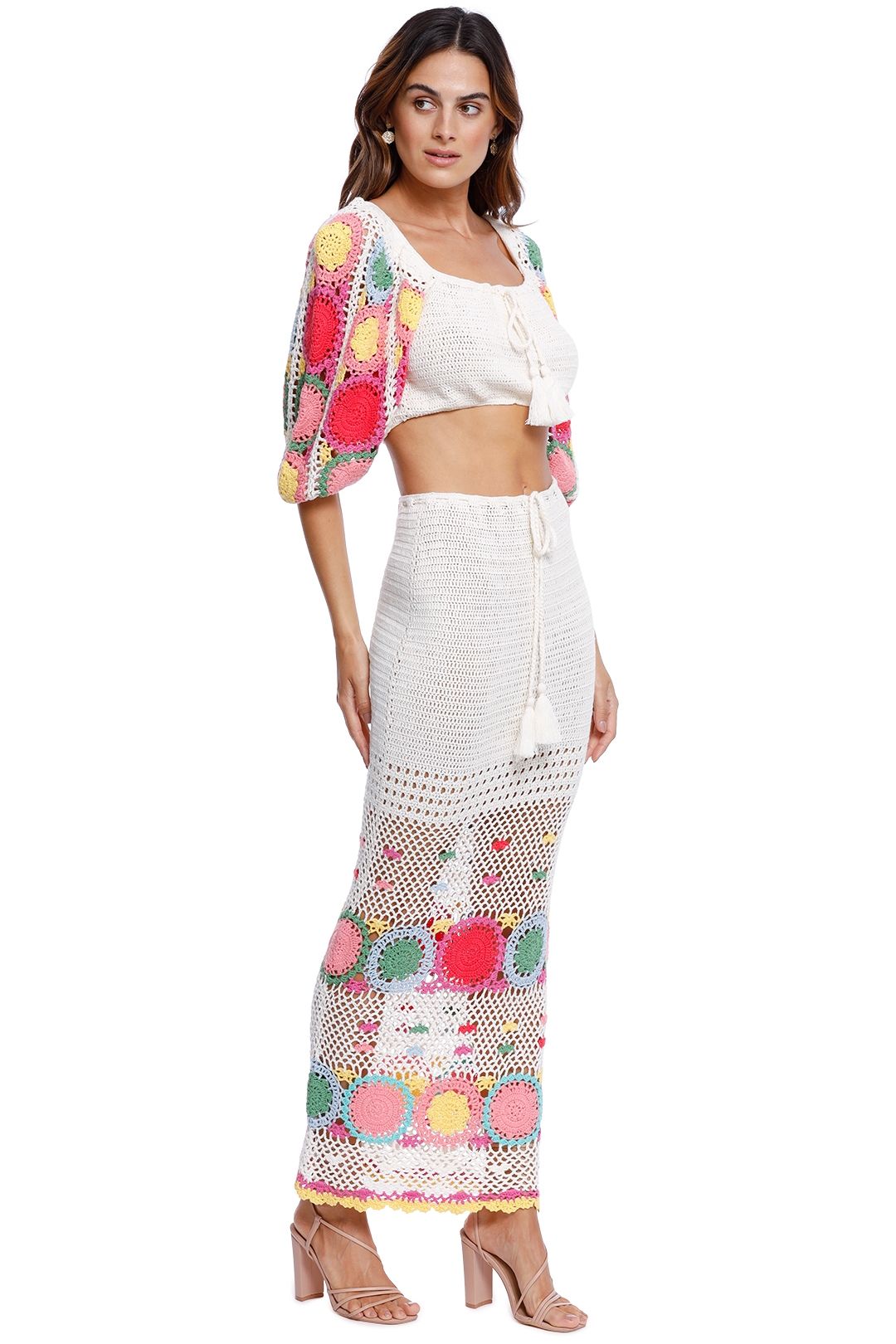 Let the Sunshine in Crochet Top and Skirt Set cutout