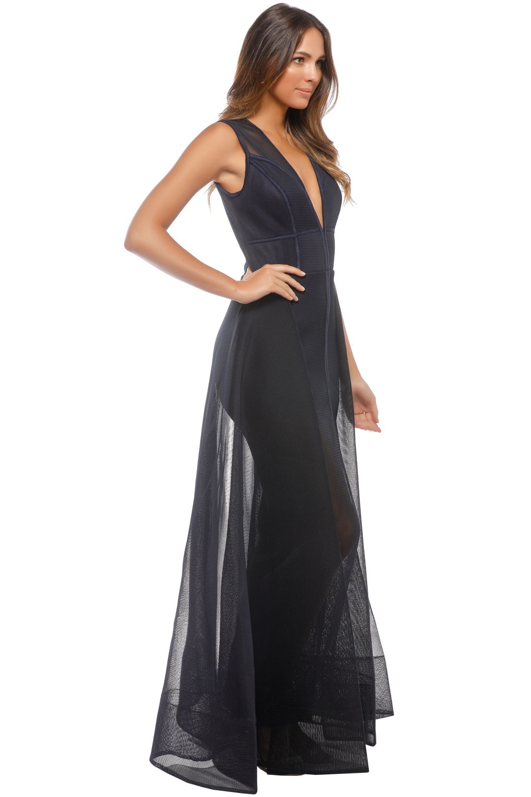 Lexi - Plexus Dress - French Navy - Side