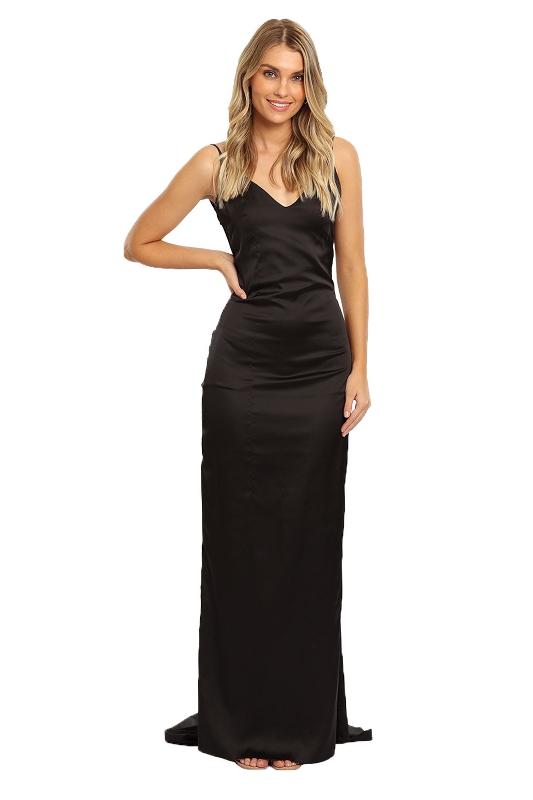 Harlow Tie Gown in Red by Rebecca 