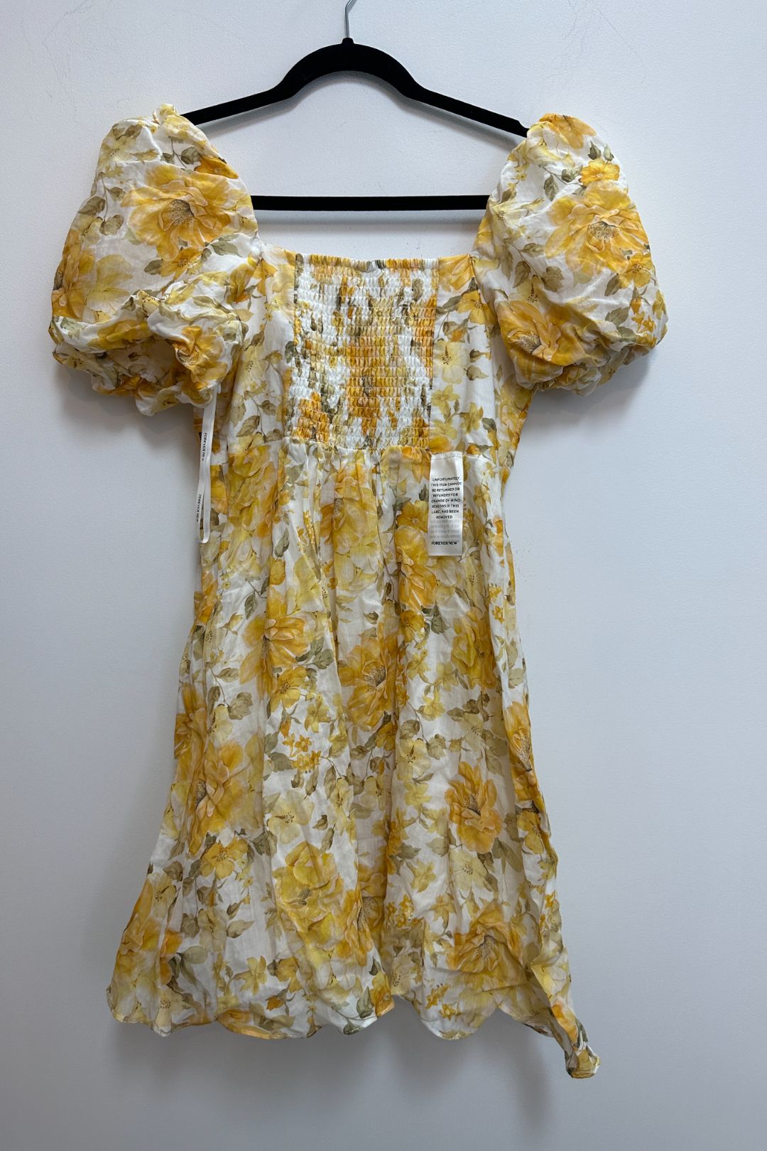 Liana Floral Print Puff-Sleeve Mini Dress