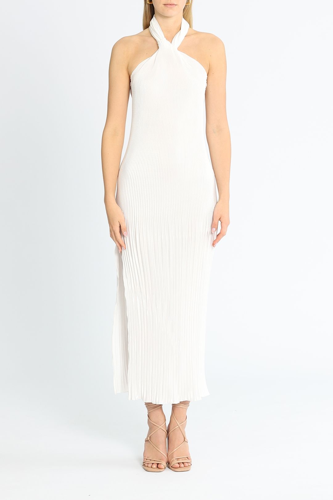 Lidee Soiree Halter Gown White