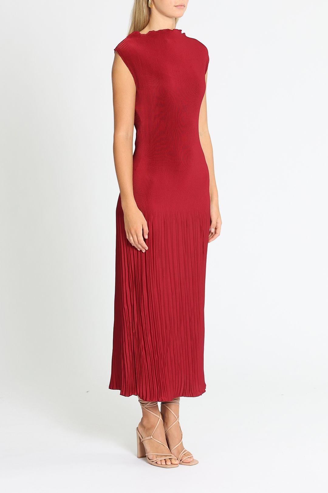 Lidee Soiree Moss Gown Ruby Red