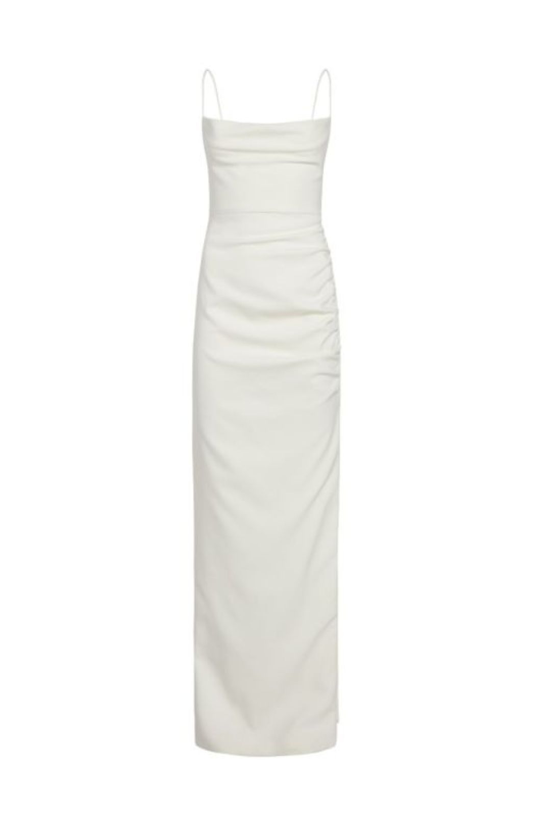 likely celida ruched satin gown
