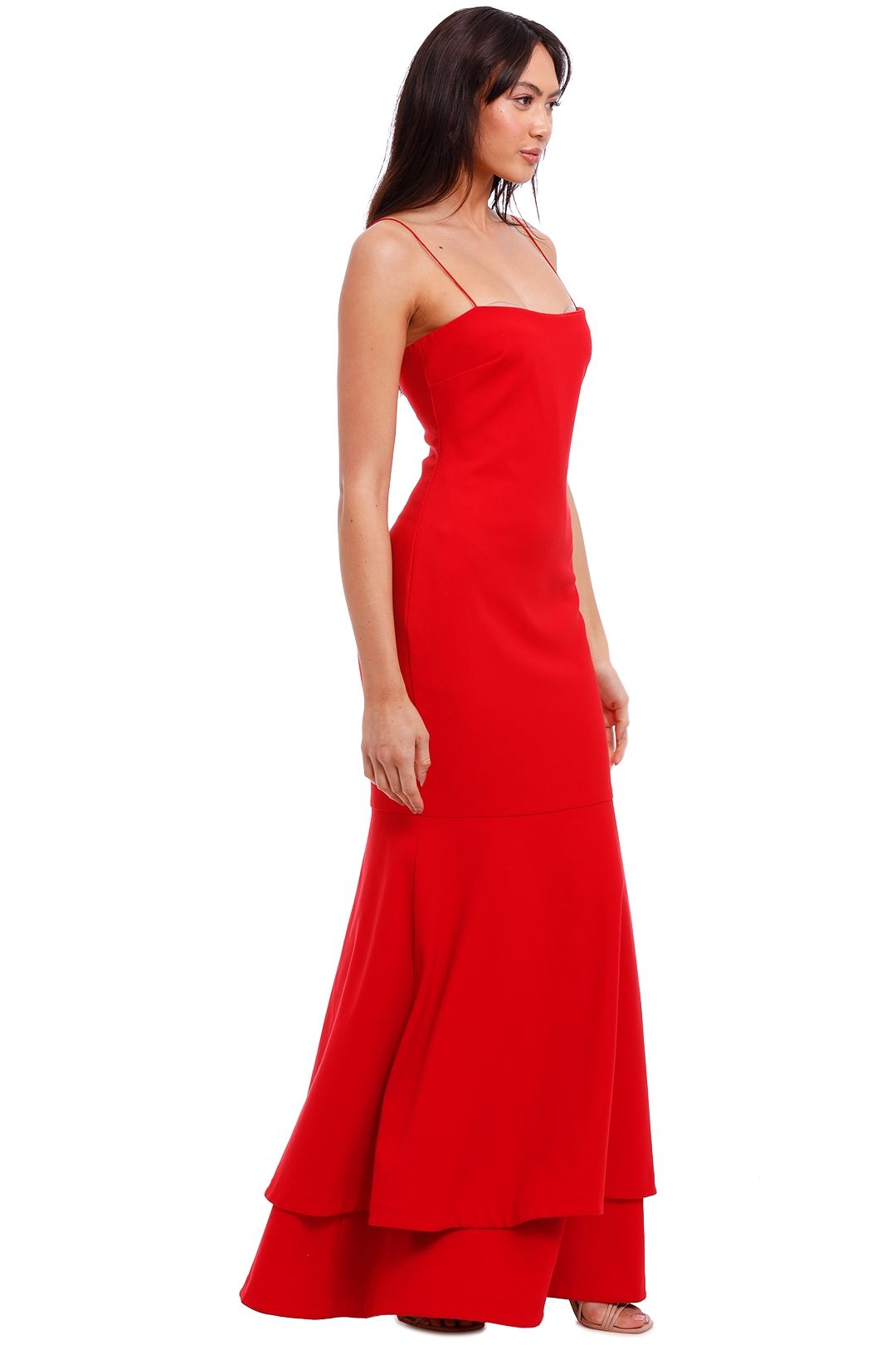 red aurora gown