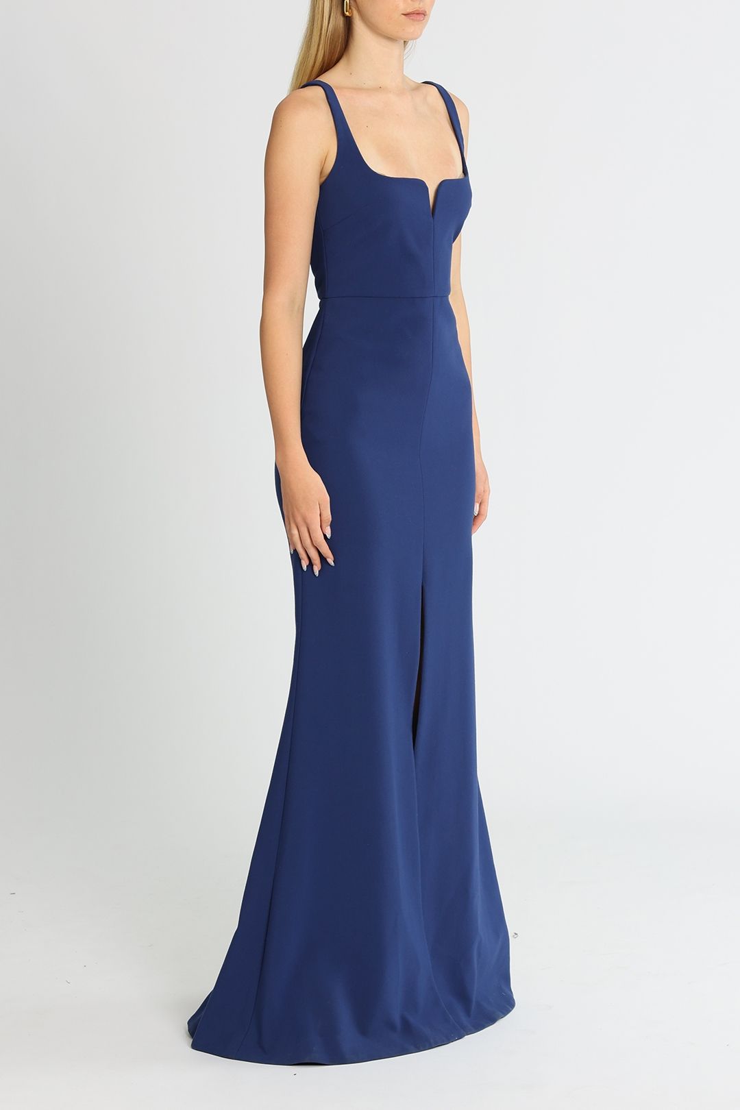 Likely NYC Constance Gown Navy Floor Length