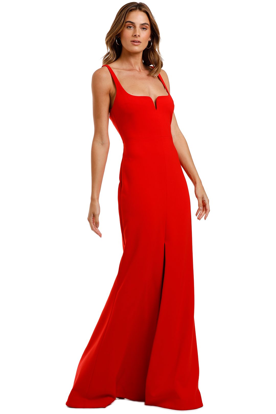 Likely NYC Constance Gown Scarlet Floor Length