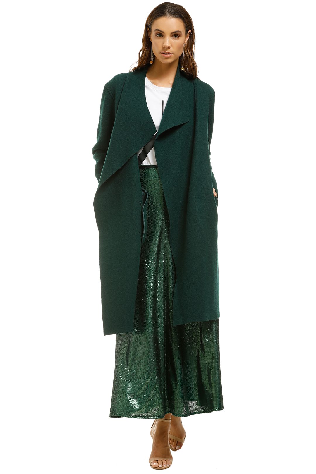 Line-Meghan-Brushed-Cotton-and-Wool-Blend-Coat-Green-Front