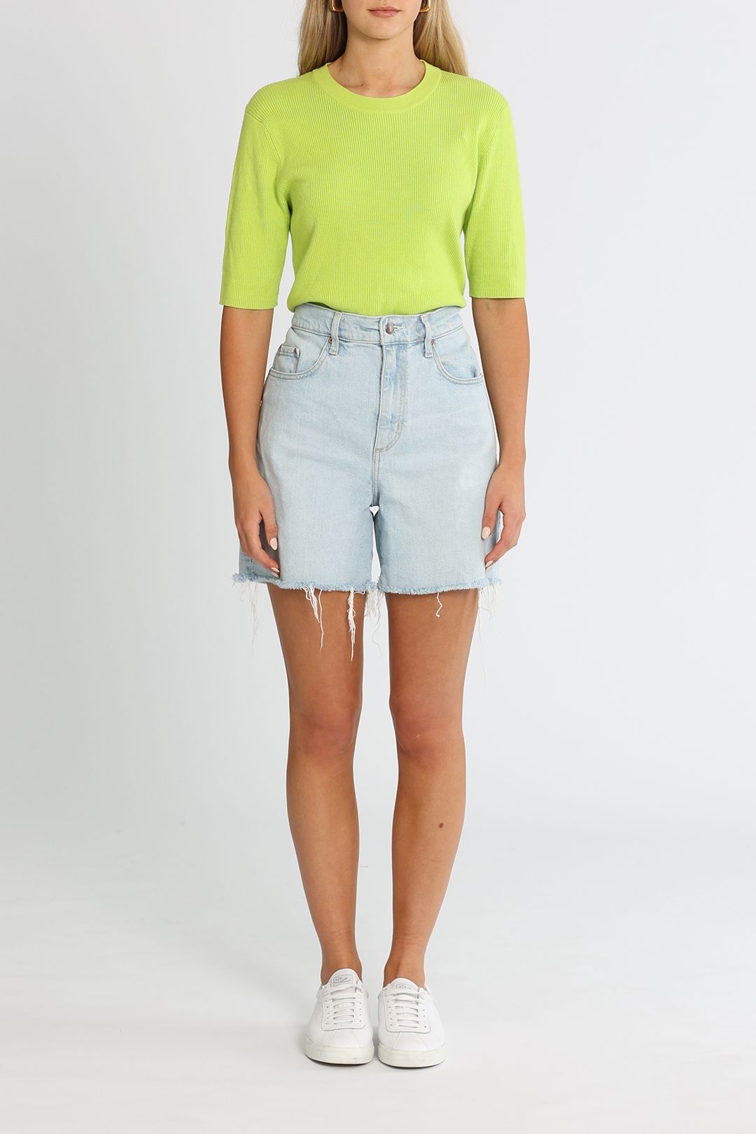 LMND Ribbed Tee Green Glow
