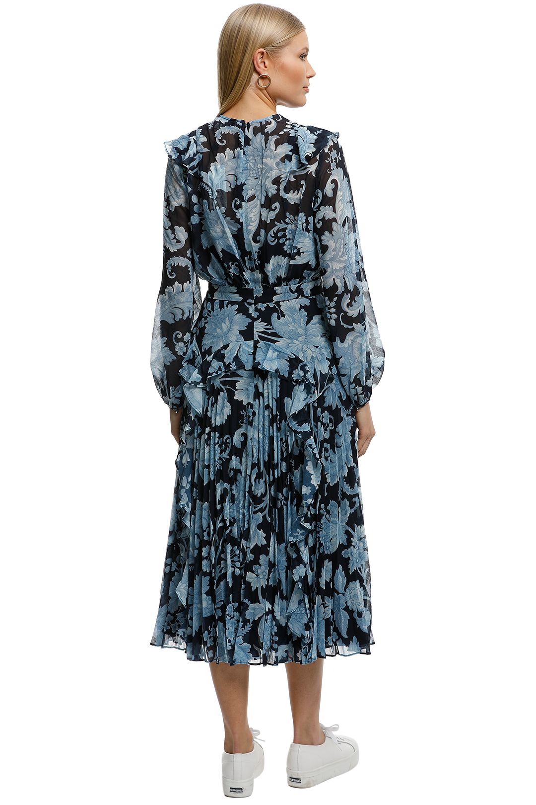 lover florence pleat midi dress