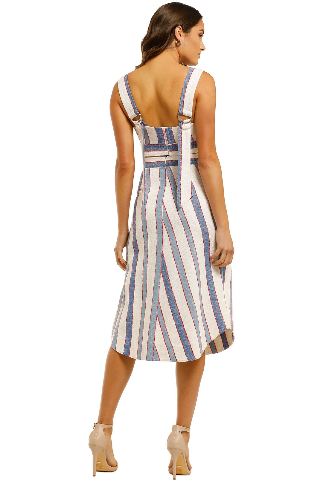 Lover-Marrakech-Crop-Top-and-Skirt-Set-Blue-Ivory-Back