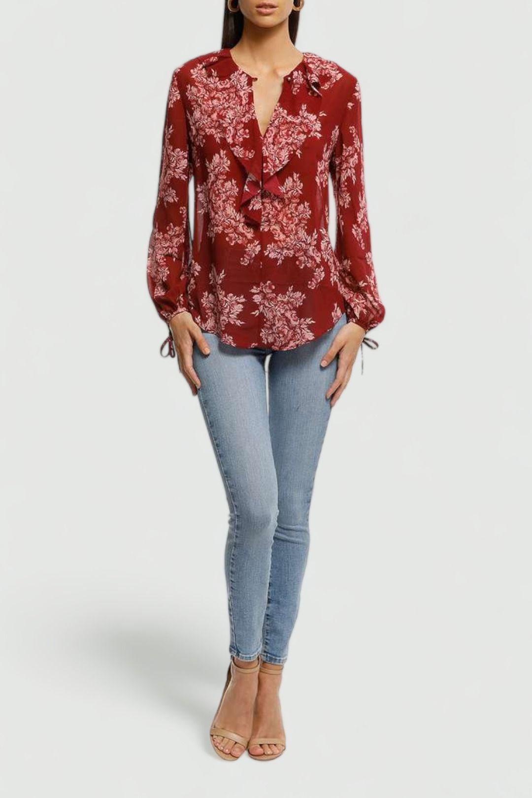 Lover-Mayflower-Blouse-Red-Floral-Front