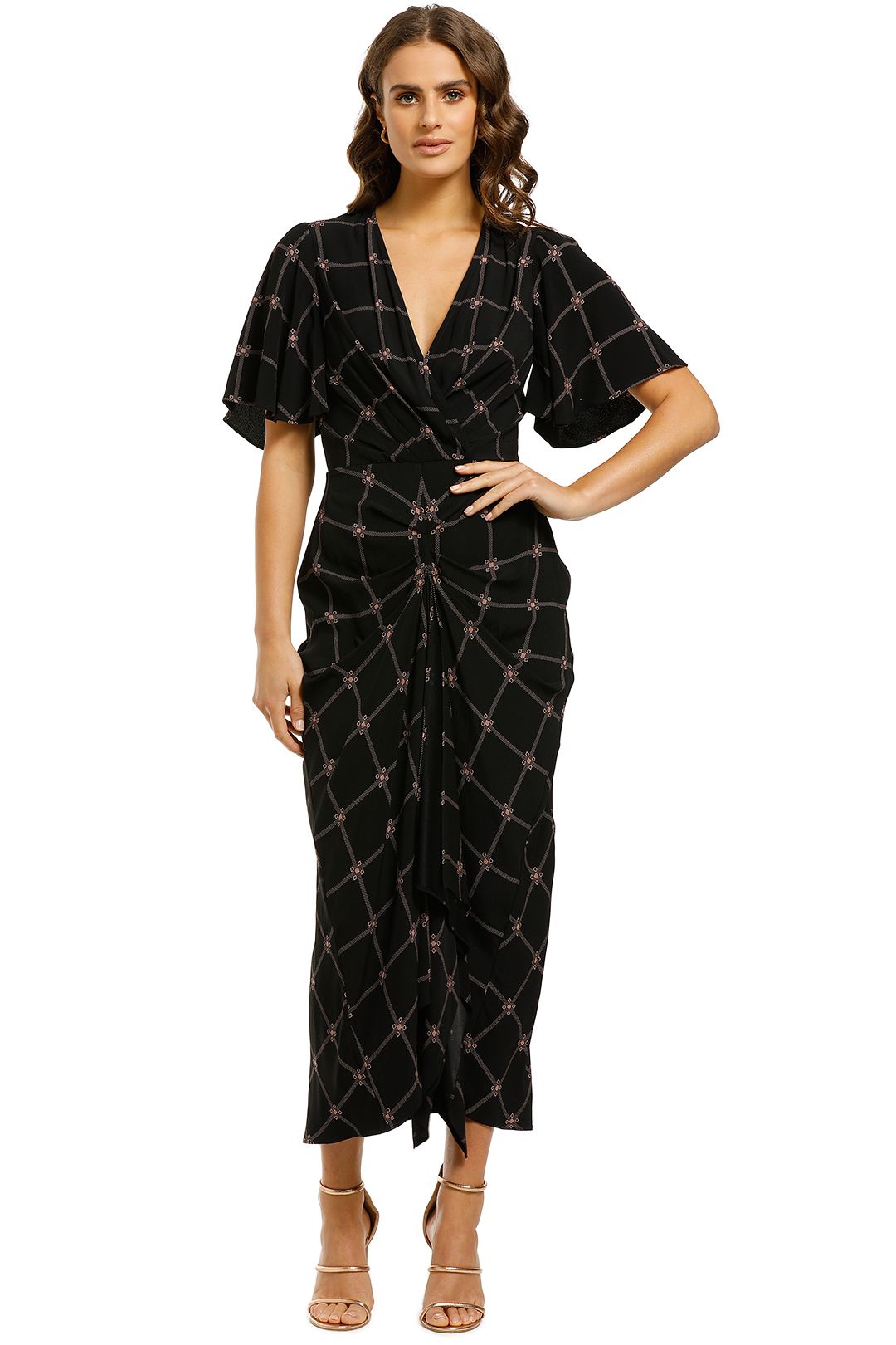 Ruby Tuesday Dress in Black in Print by Lover for Hire GlamCorner