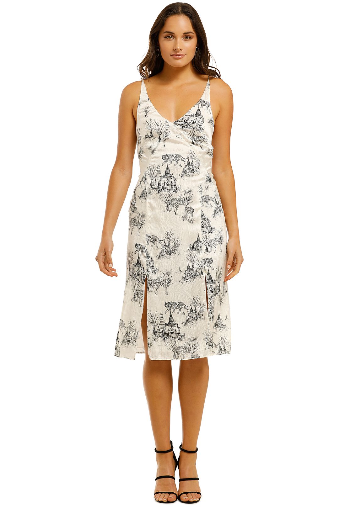 Lover-Wild-Cat-Silk-Dress-Print-Front