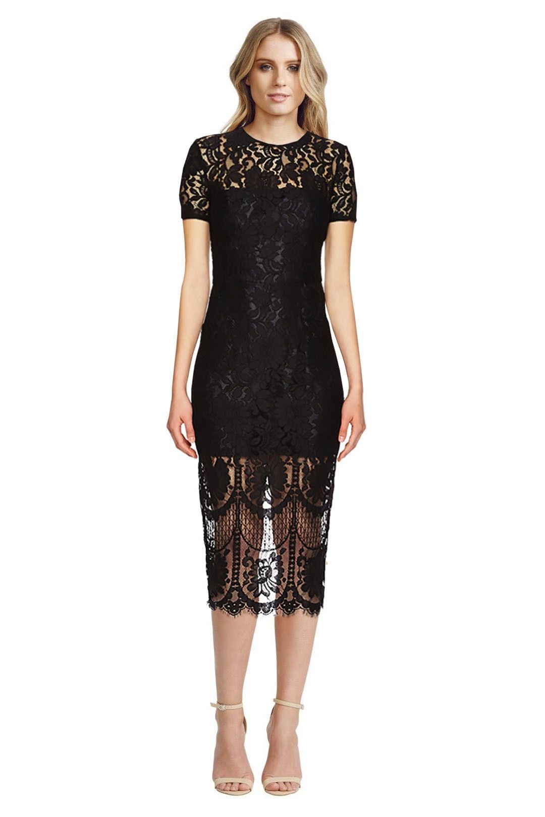 Lover - Black Halo Sheath Dress - Black - Front