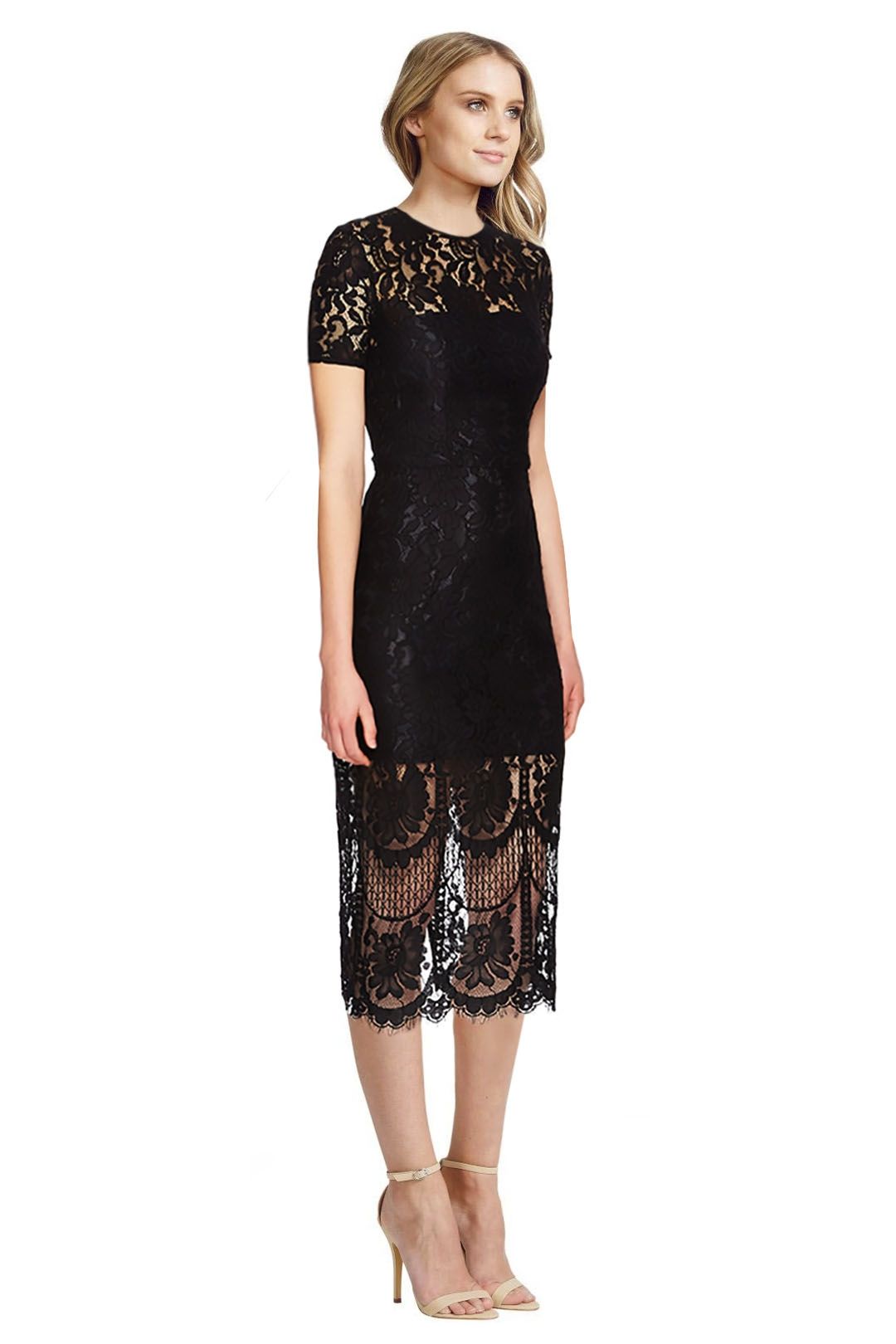 Lover - Black Halo Sheath Dress - Black - Side