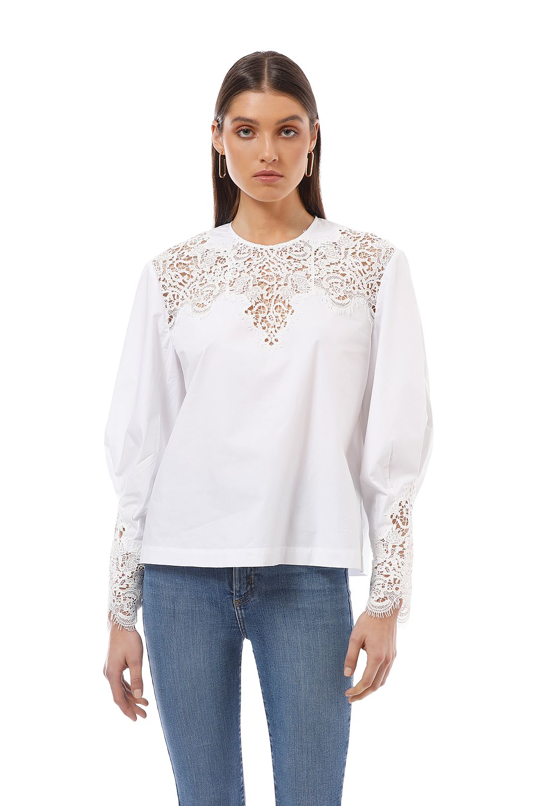 Lover the Label - Trinity Blouse - White - Front Detail