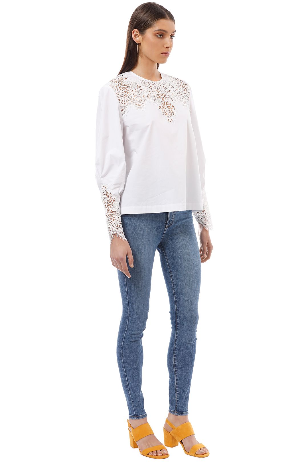 Lover the Label - Trinity Blouse - White - Side