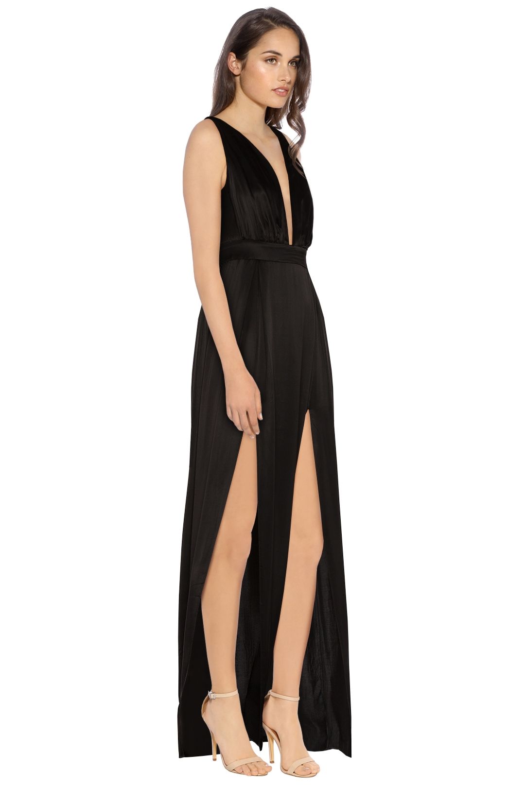 Lovers & Friends - Naoli Gown - Black - Side