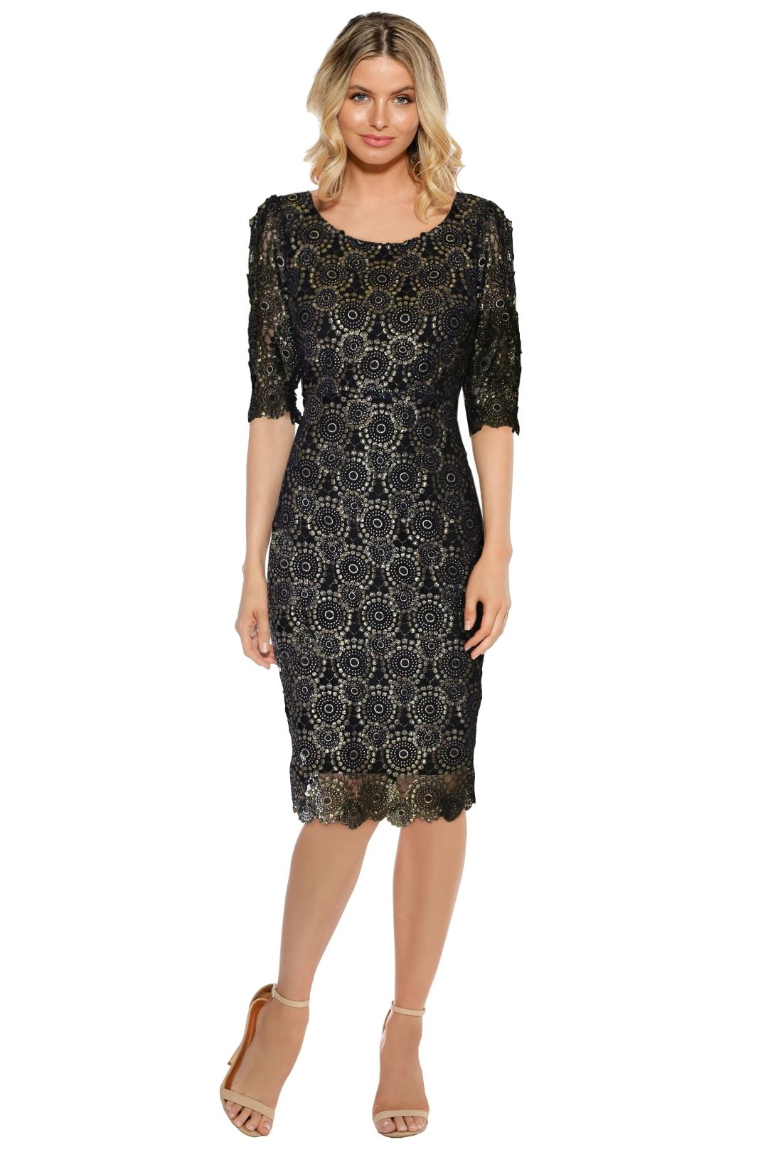 LUOM.O - High Society Dress - Black Lace - Front