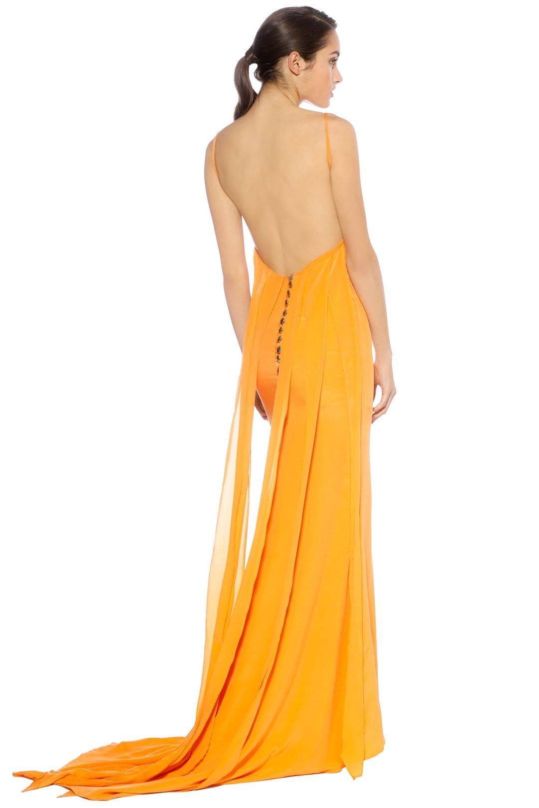 LUOM.O - Manhattan Dress - Tangerine - Back