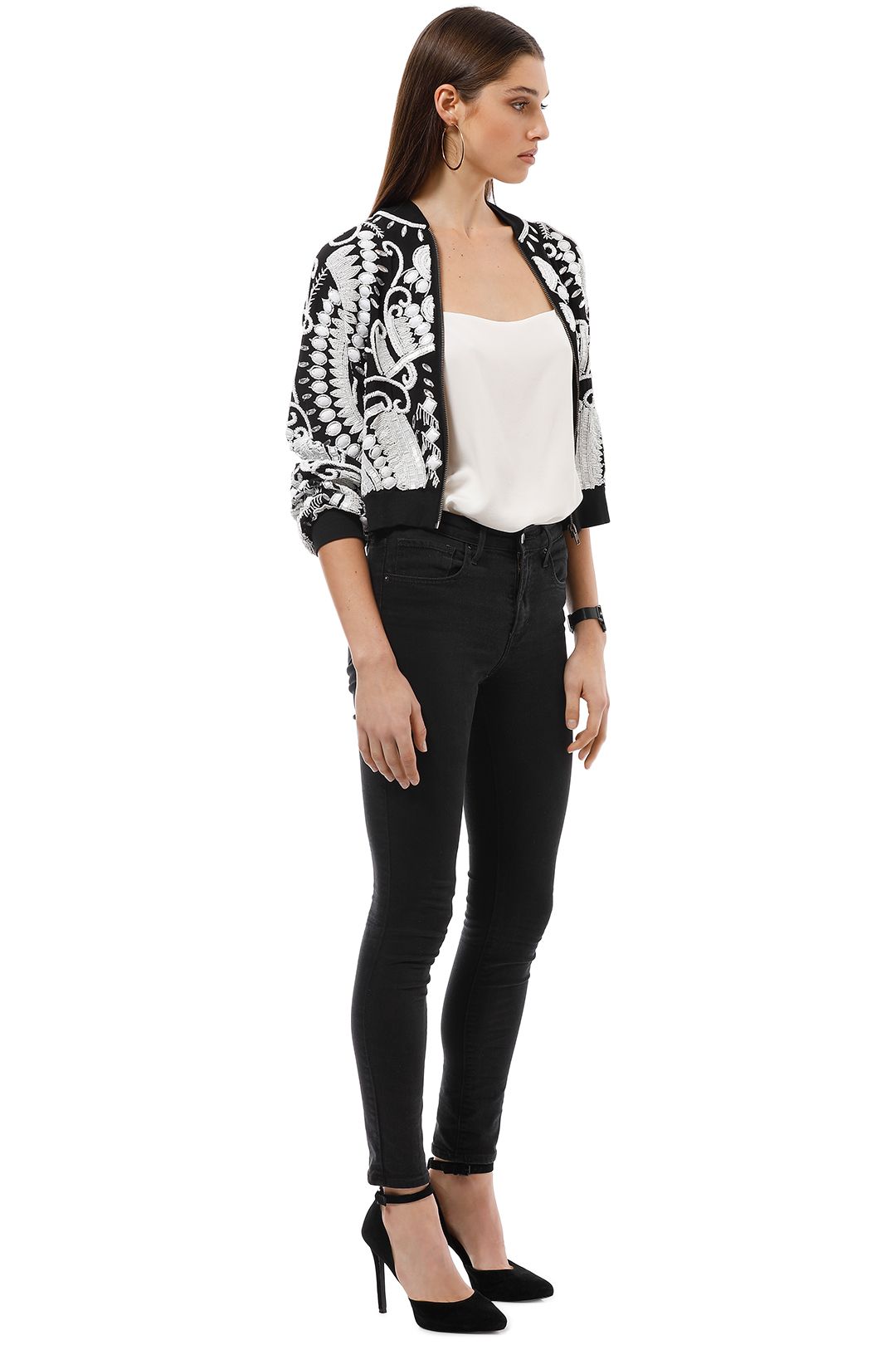 Madame X - Neema Jacket - Black White - Side