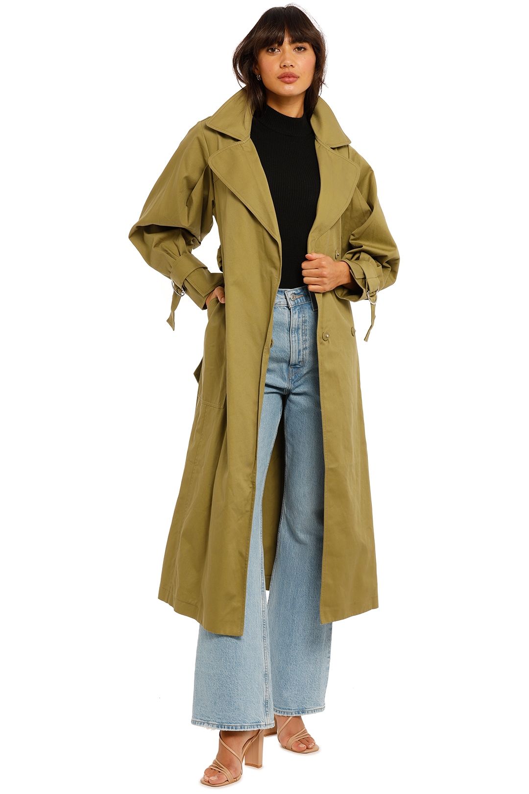 Magali Pascal Stevie Trench Olive belted