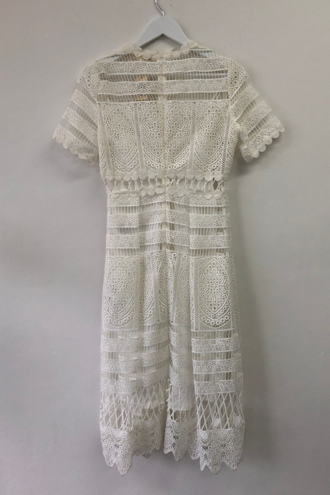 Maje - White Lace Shift Dress