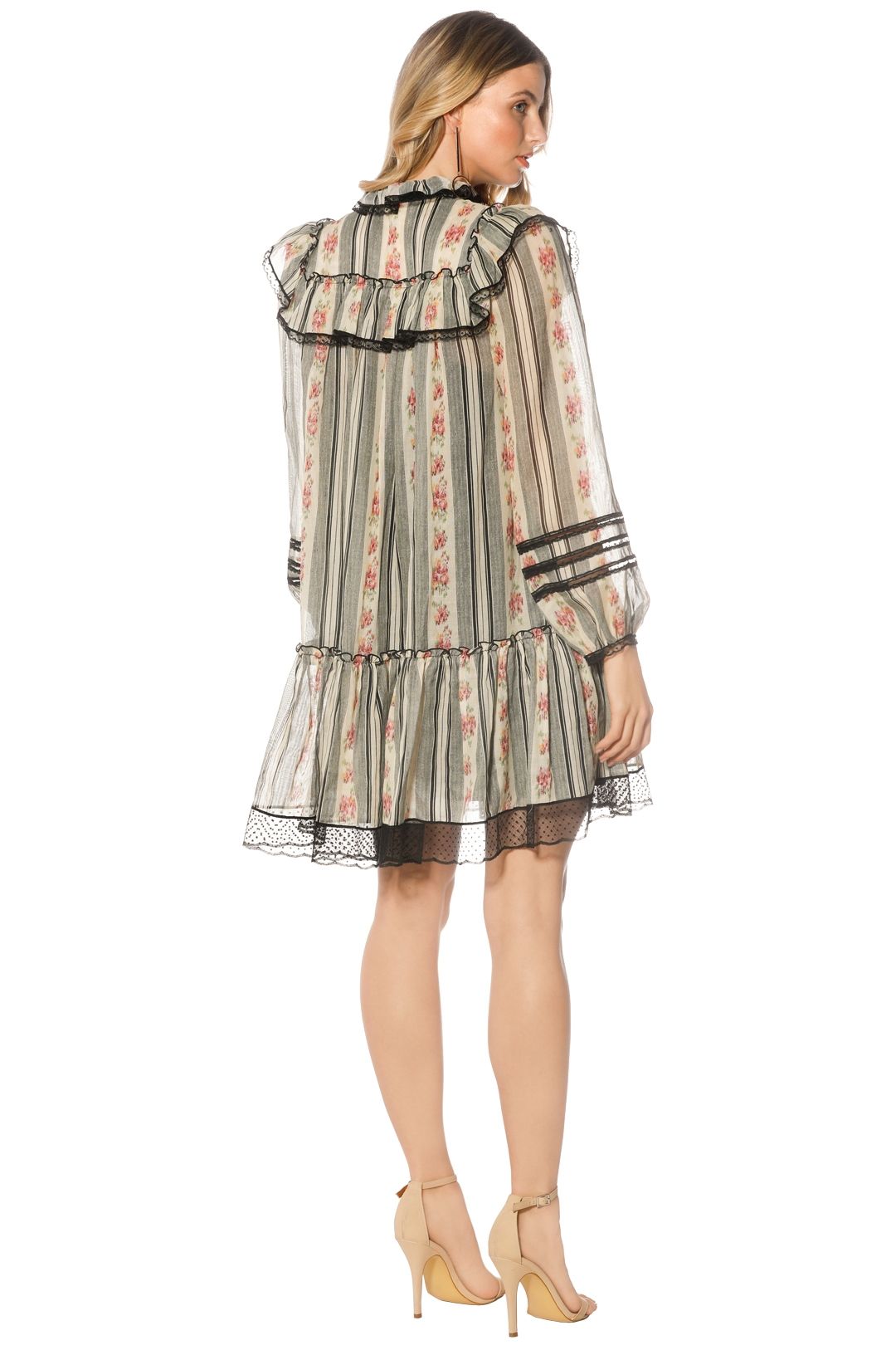 Marc Jacobs - Brocade Floral Gauze Dress - Print - Back