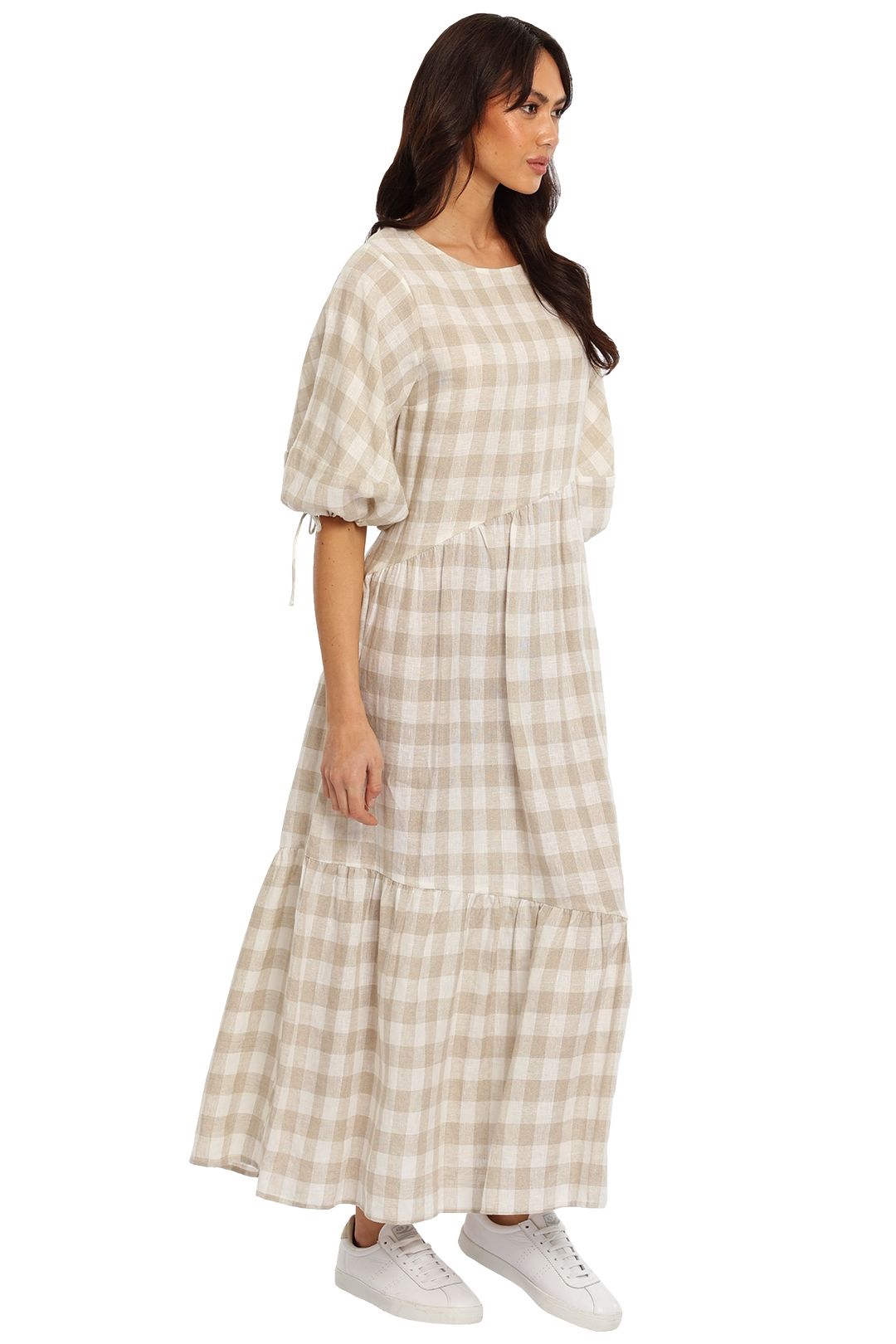 Marle Ivy Dress Beige full skirt