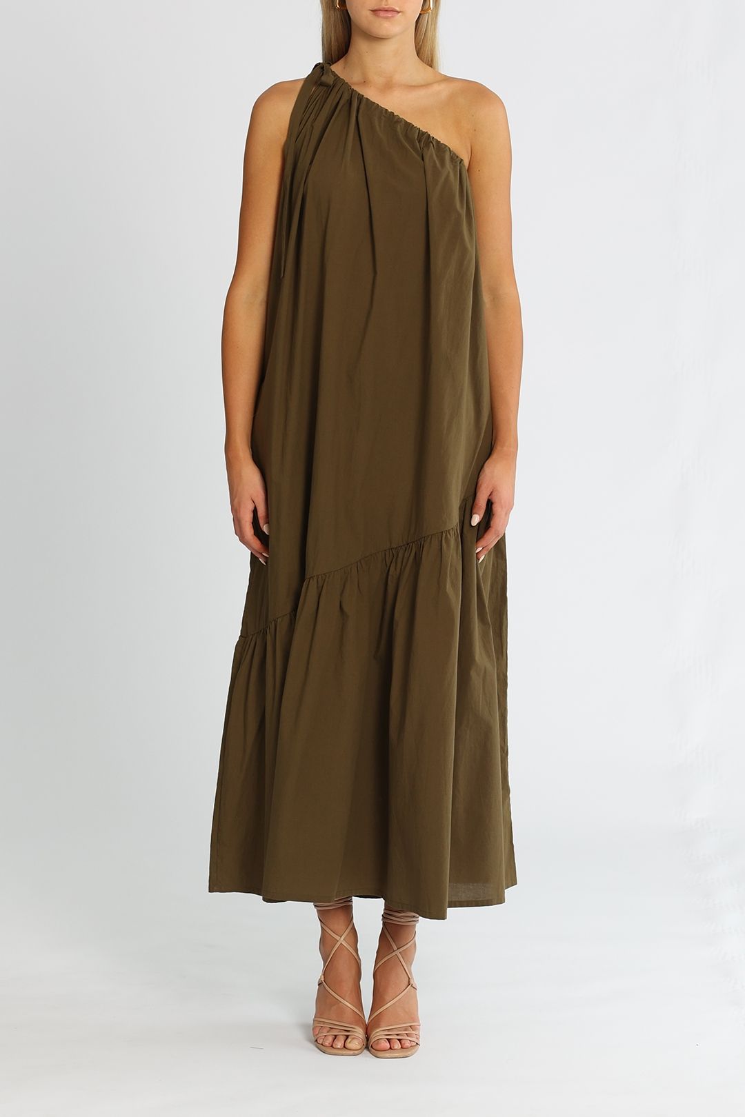 Marle William Off The Shoulder Maxi Dress Clover