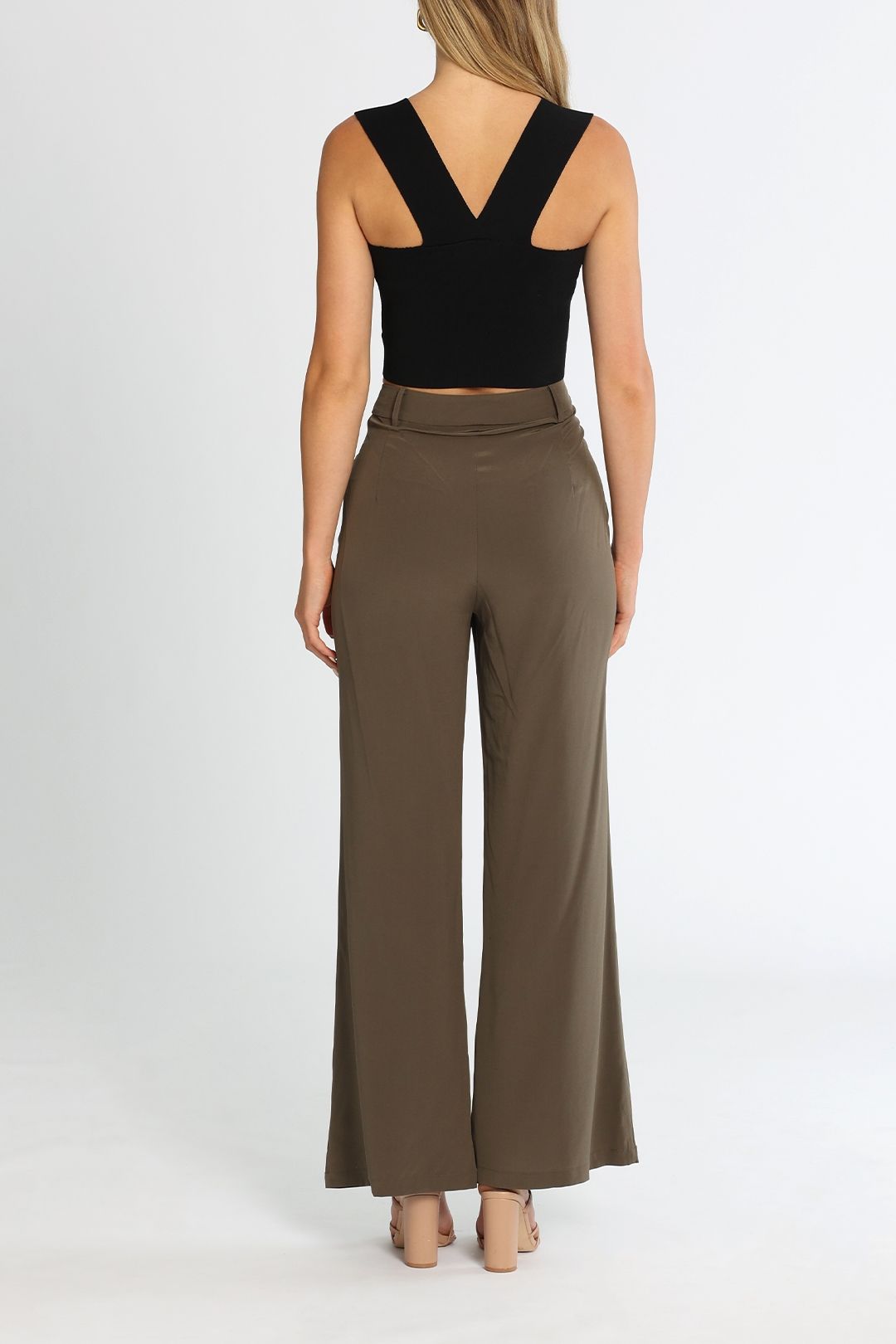Hire Willow Wide Leg Silk Pant in Clover Marle GlamCorner