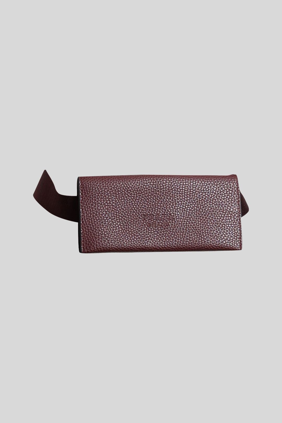 Prada Maroon Leather Wallet on Belt