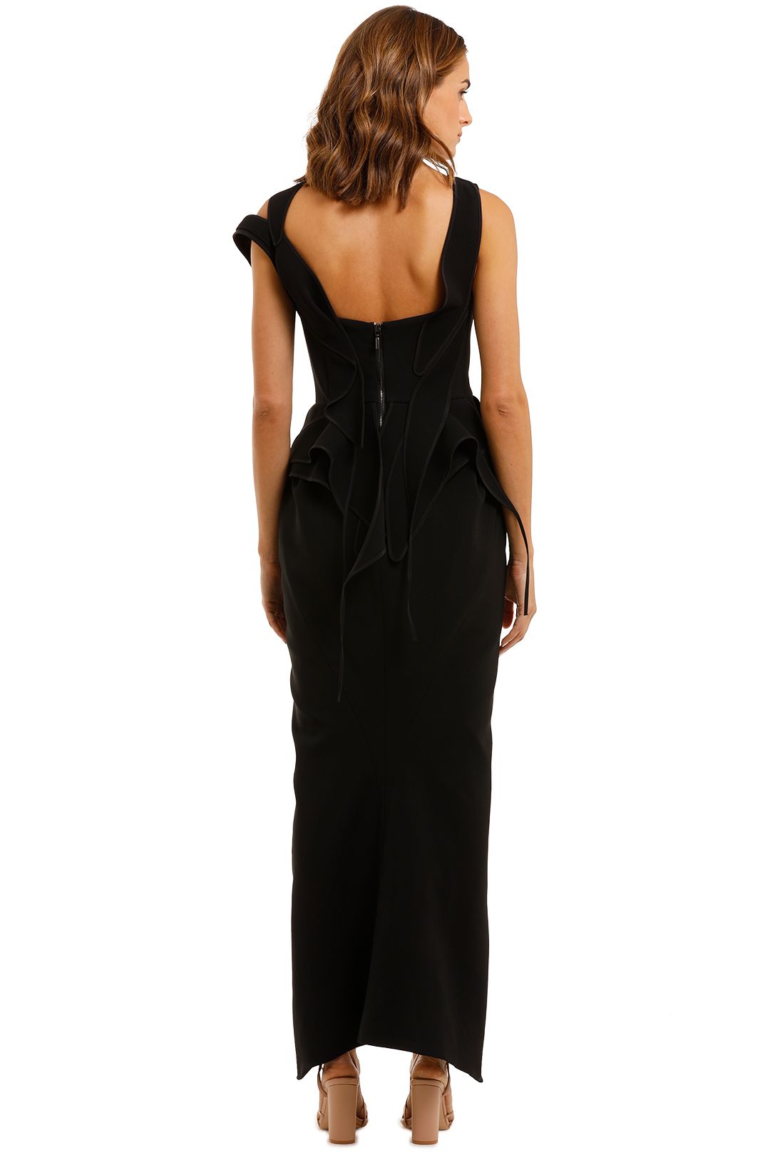 Maticevski Abide Gown draped high low
