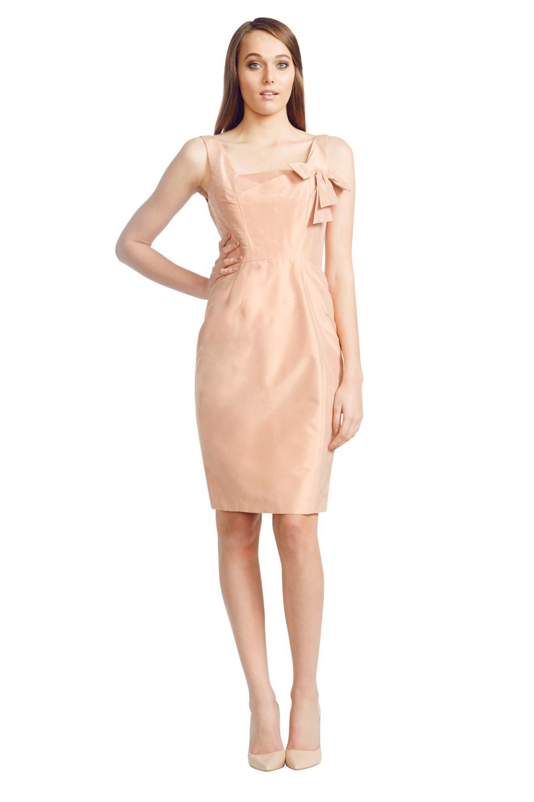Matthew Eager - Short Silk Dress - Peach - Front