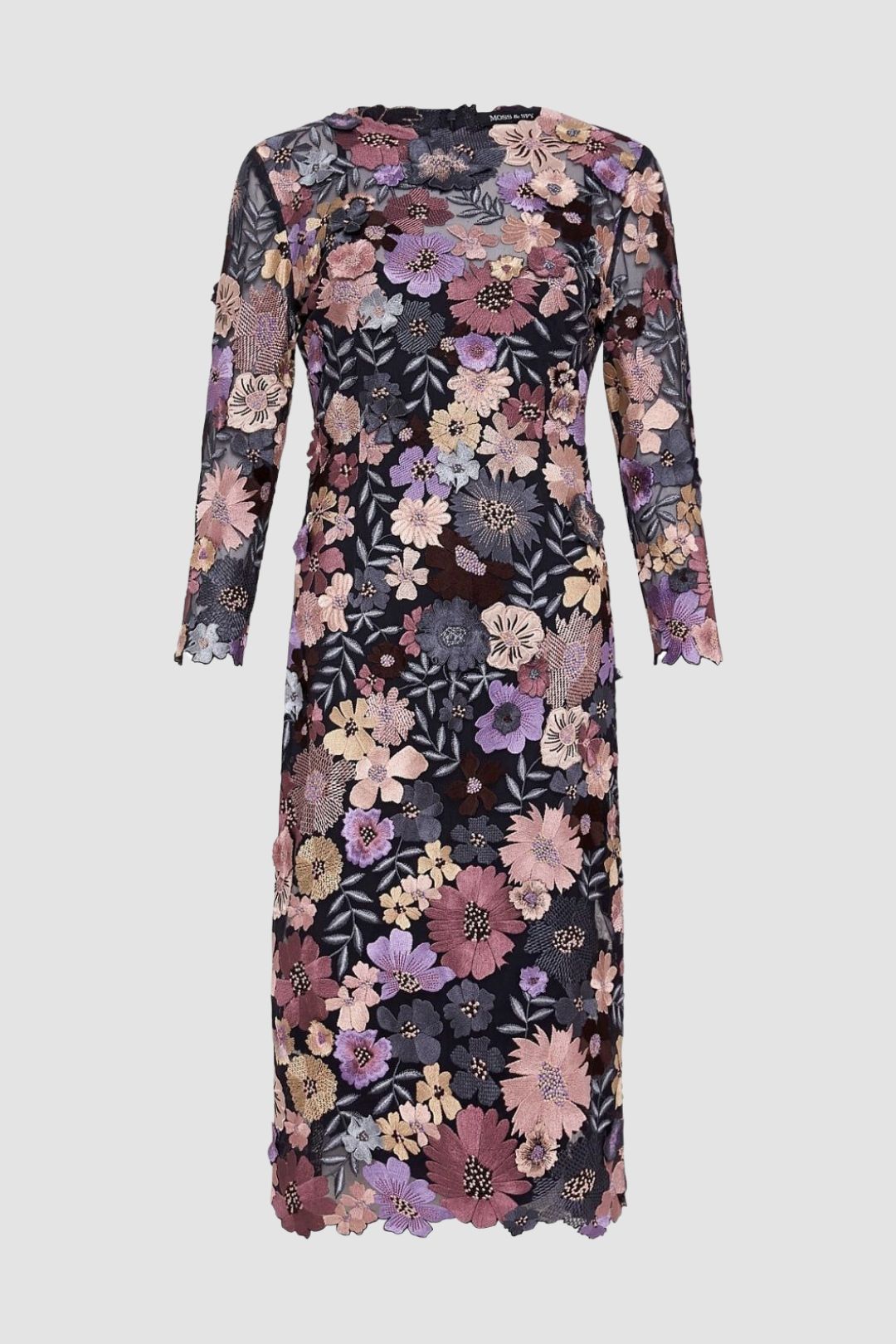 Moss And Spy - Meadow Floral Midi Dress in Pink Hues