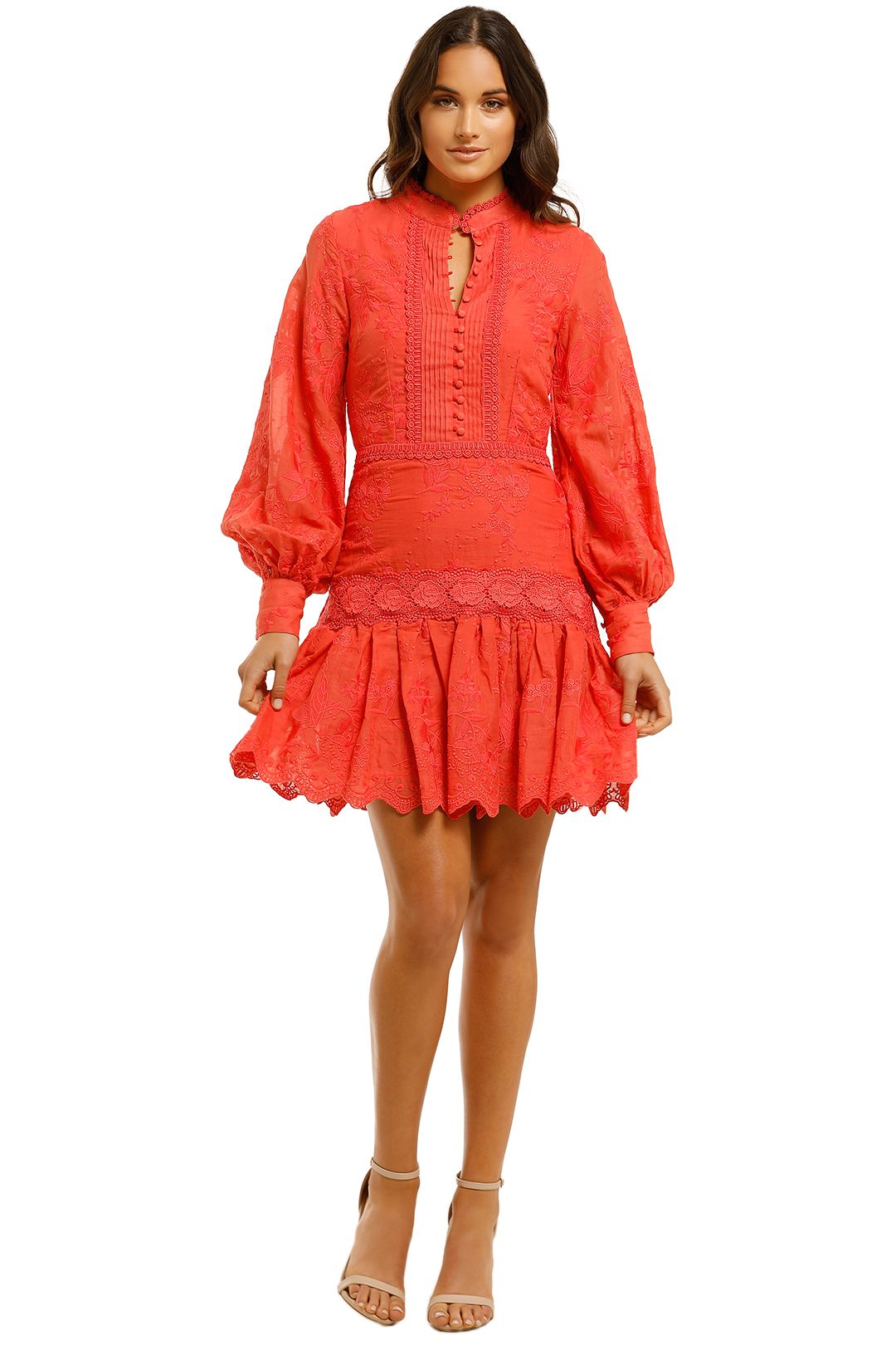 Ministry-of-Style-Daphne-Mini-Dress-Coral-Front