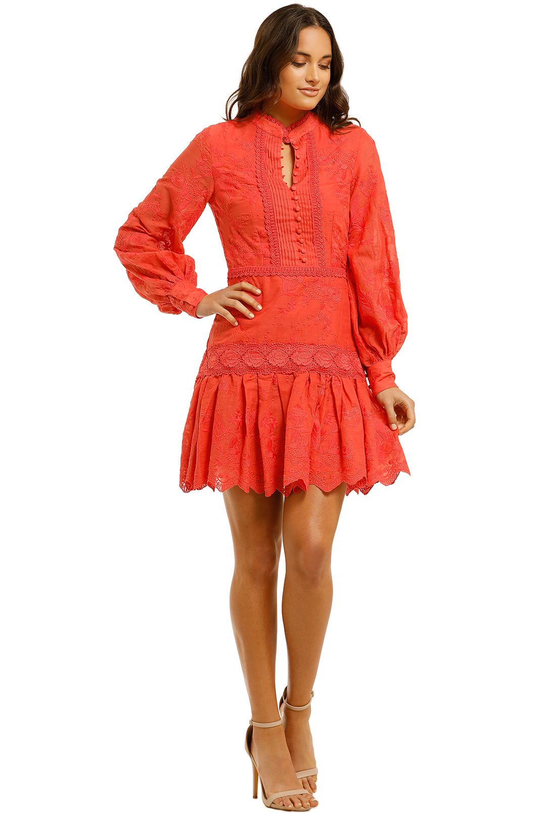Ministry-of-Style-Daphne-Mini-Dress-Coral-Side