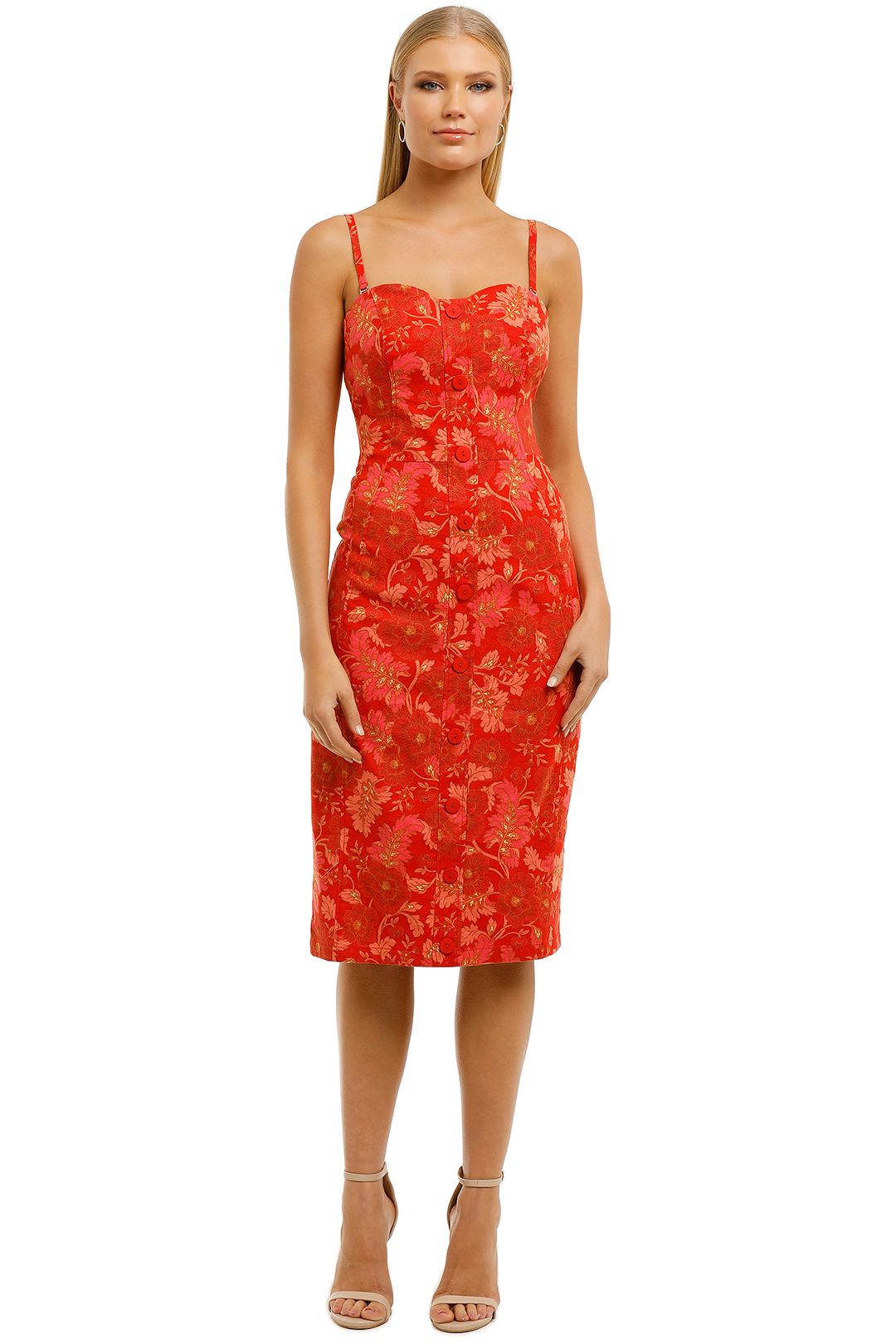 Ministry-of-Style-Hibiscus-Strapless-Dress-Print -Front