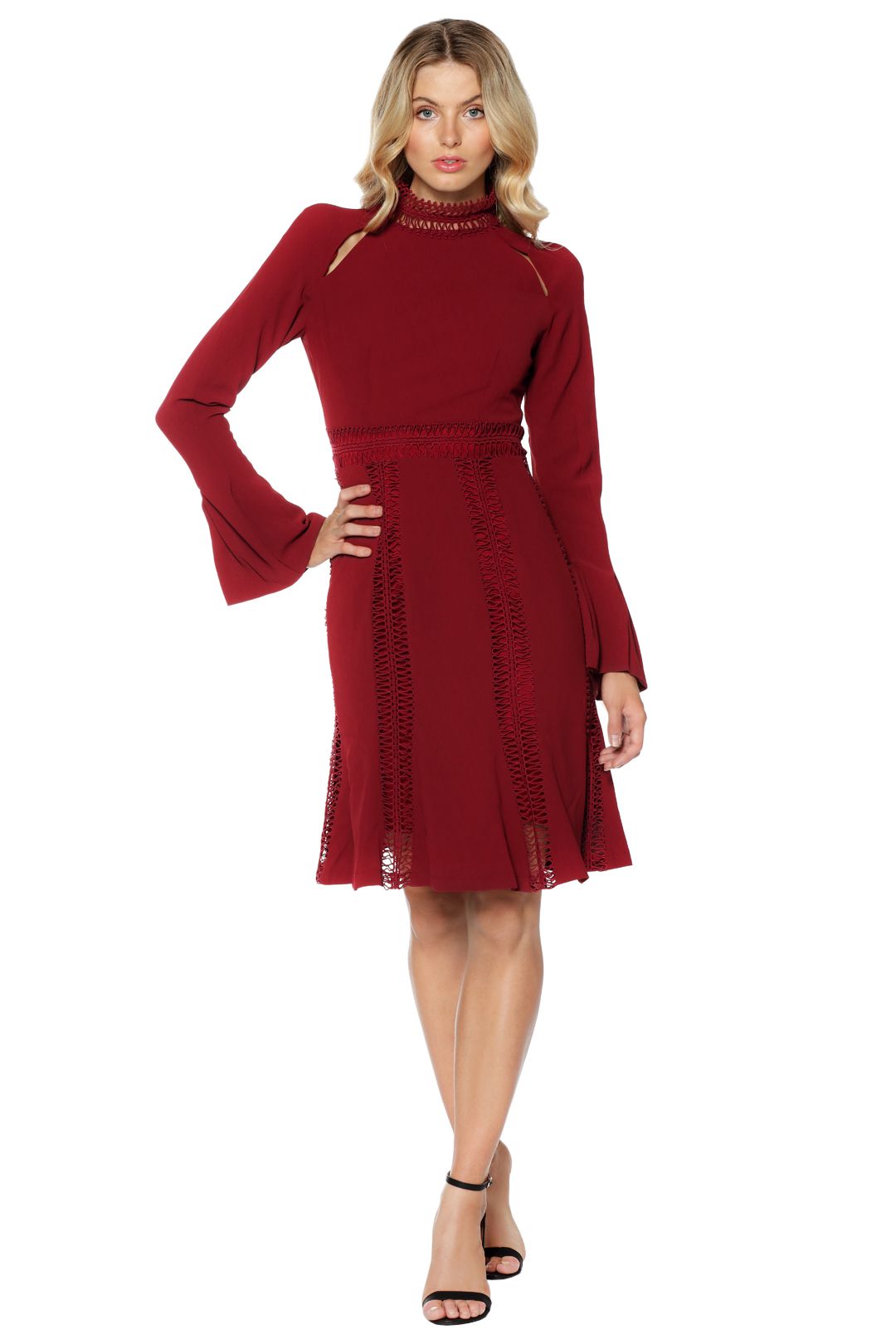 Azzedine Dress in Wine by Ministry of Style for Hire