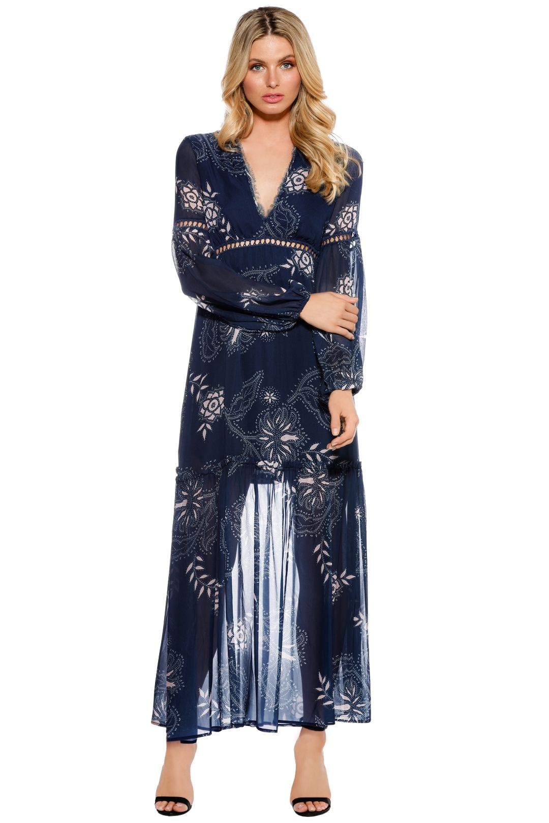Ministry of Style - Estelle Maxi Dress - Blue - Front