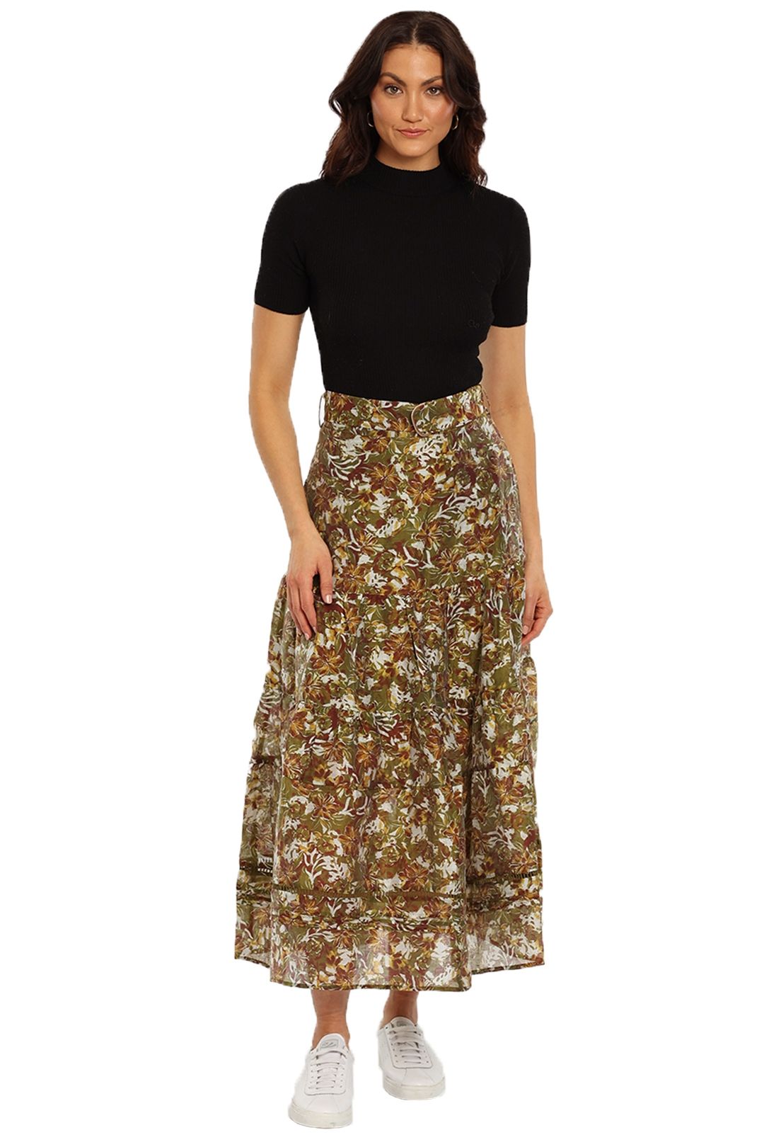 Ministry of Style Floral In Disguise Midi Skirt print