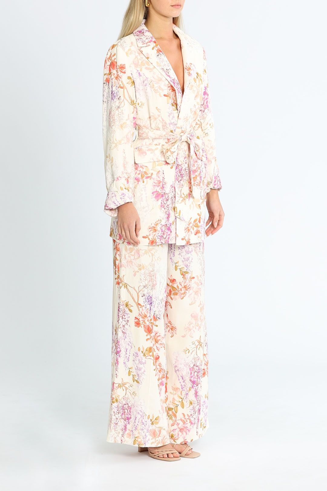 Ministry of Style Joyful Blooms Blazer and Pant Set Floral
