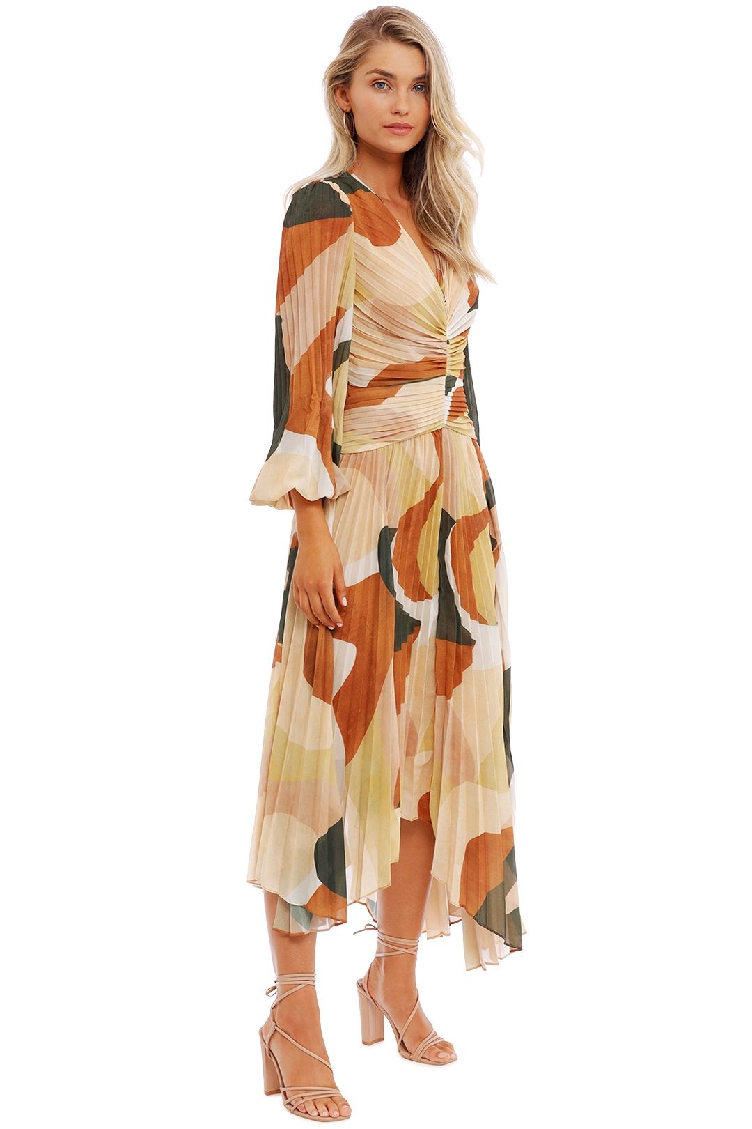 Ministry of Style Retro Resort Pleated Midi Dress