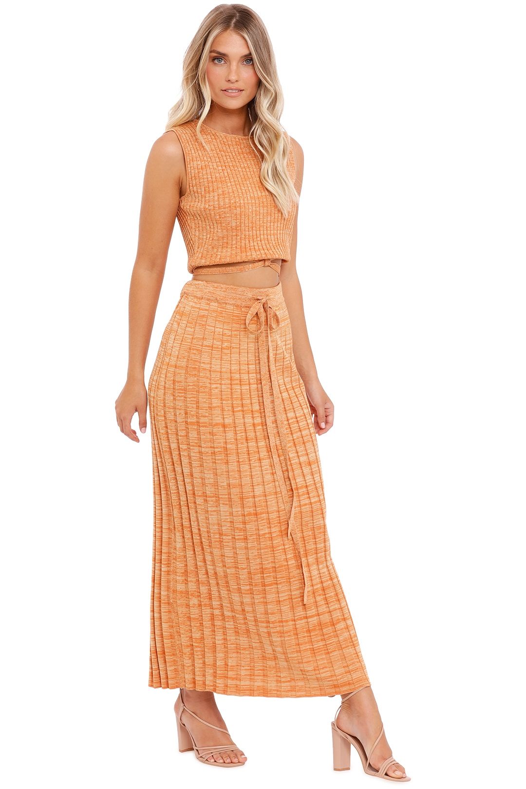 Ministry of Style Retrospective Knit Top and Skirt Faded Citrus bodycon