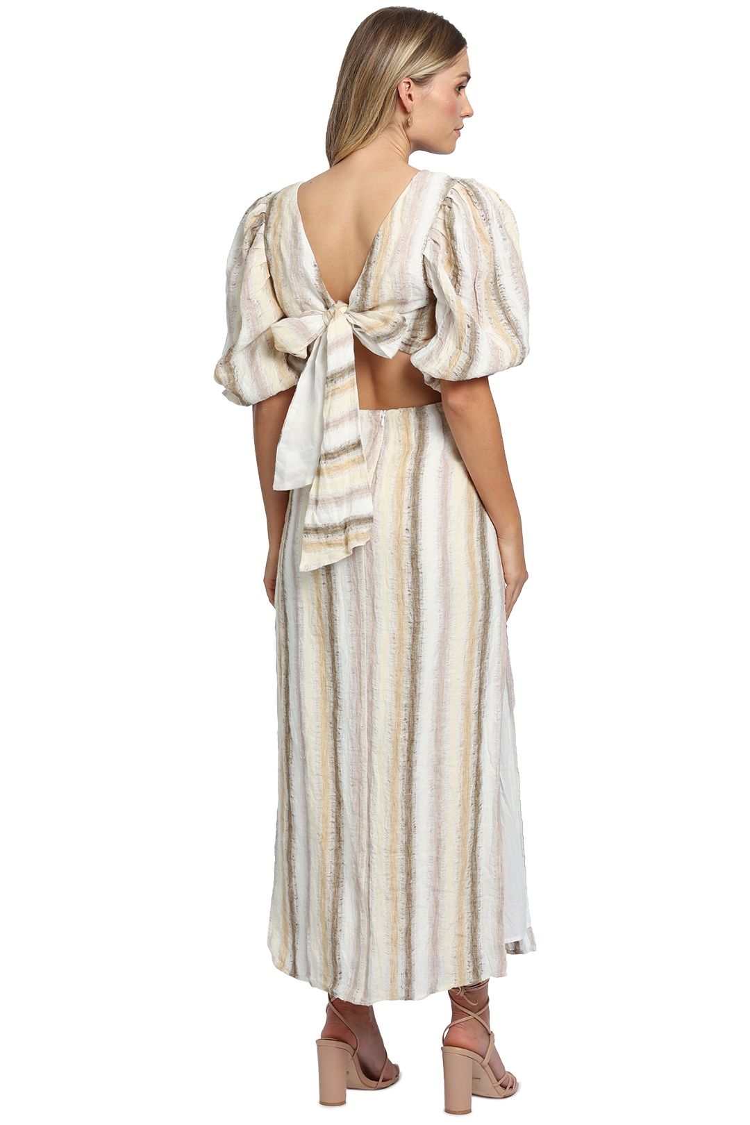 Ministry of Style Seventies Soul Stripe Maxi Dress balloon