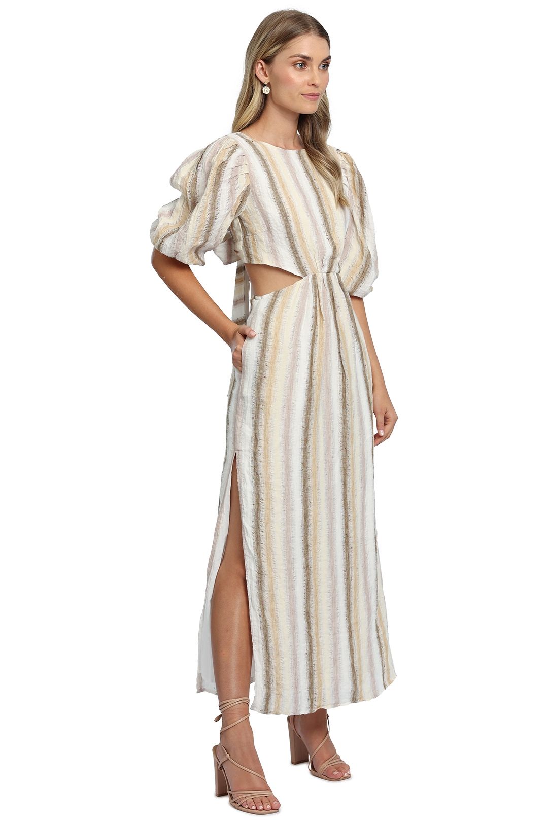 Ministry of Style Seventies Soul Stripe Maxi Dress crew