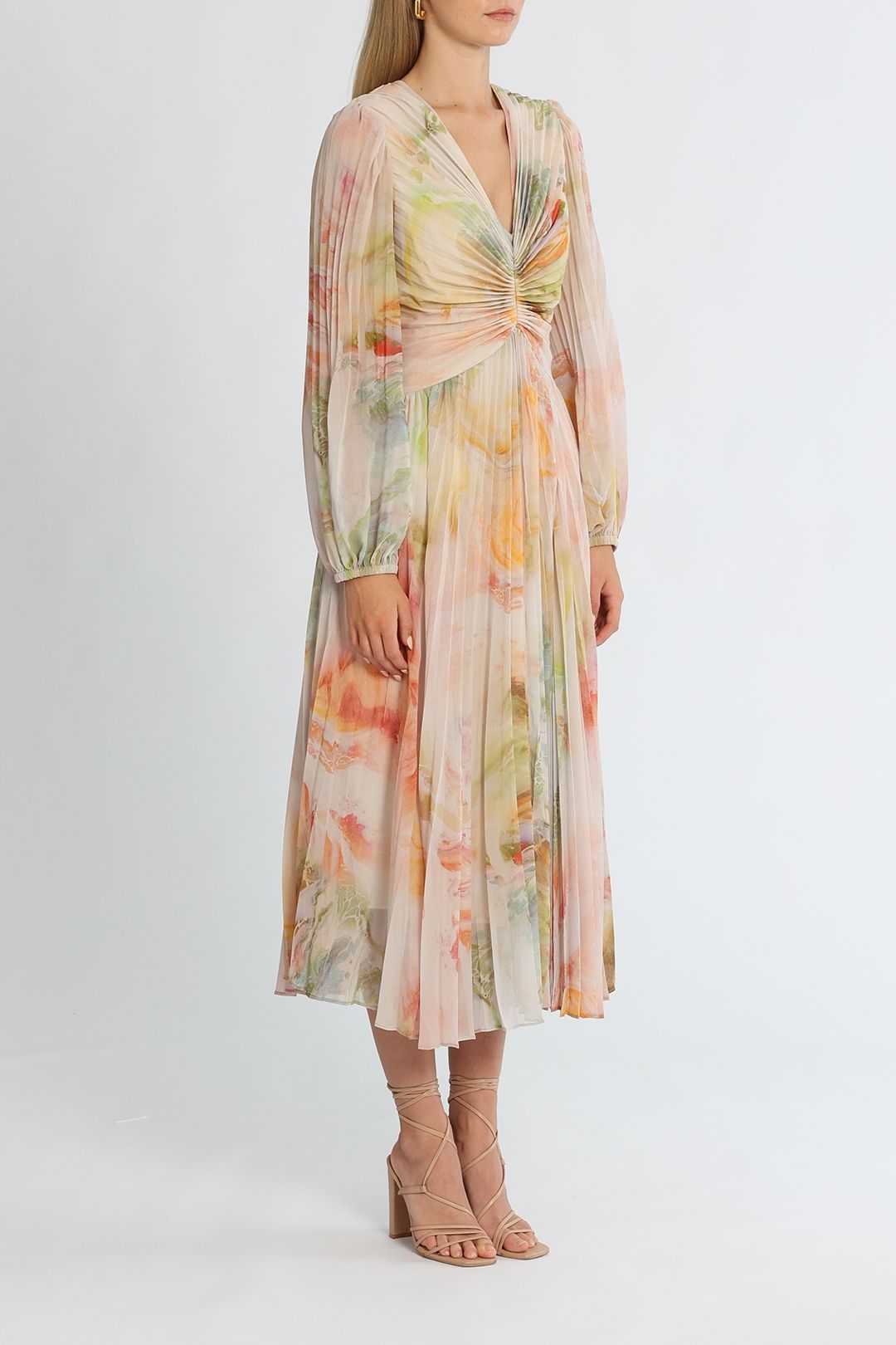 Ministry of Style Sunrise Midi Dress Ruched