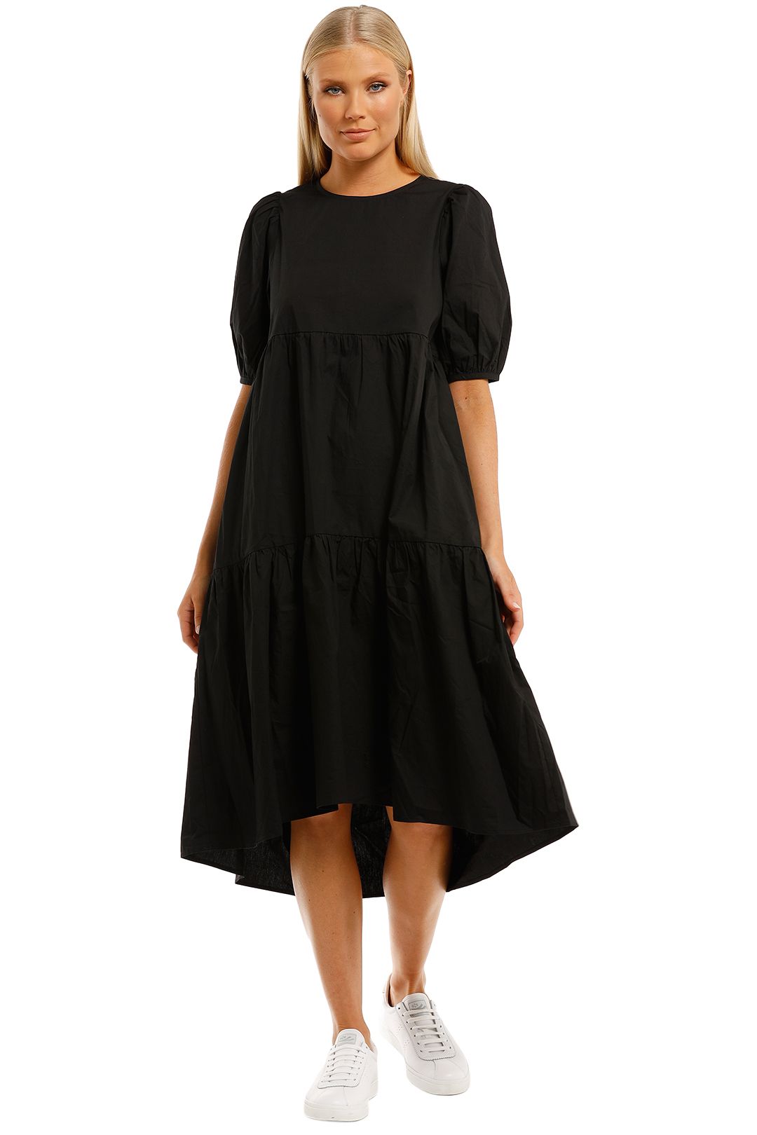 designer black midi dresses