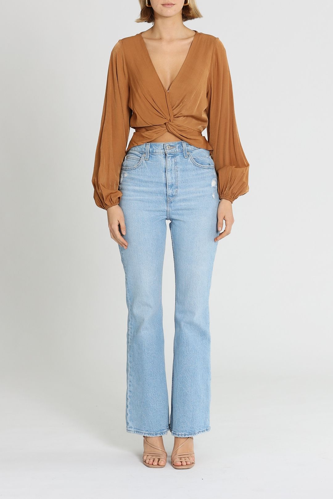 Mink Pink Twist Front Crop