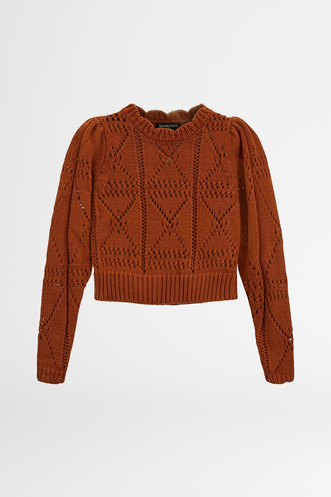 Mink Pink Cara Crochet Jumper